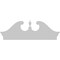 Ekena Millwork Rams Head Architectural Grade PVC Combination Pediment, 58"W x 21-3/8"H x 2-3/4"P PEDPC058X215RHP00 - alternate 2